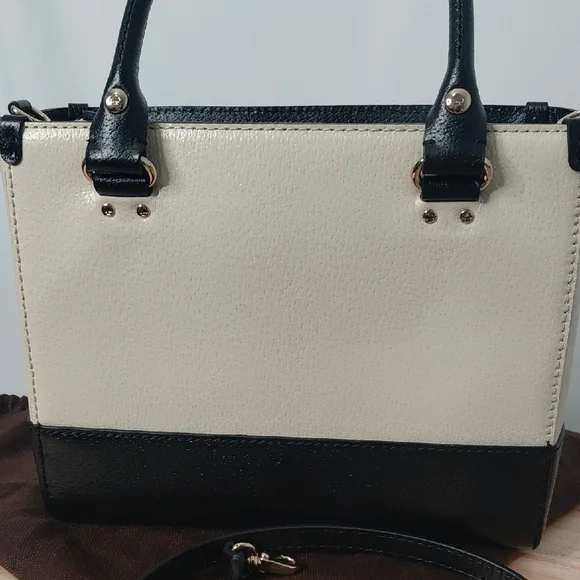 kate spade Two-Tone Black and Cream Tote - Picture 7 of 9